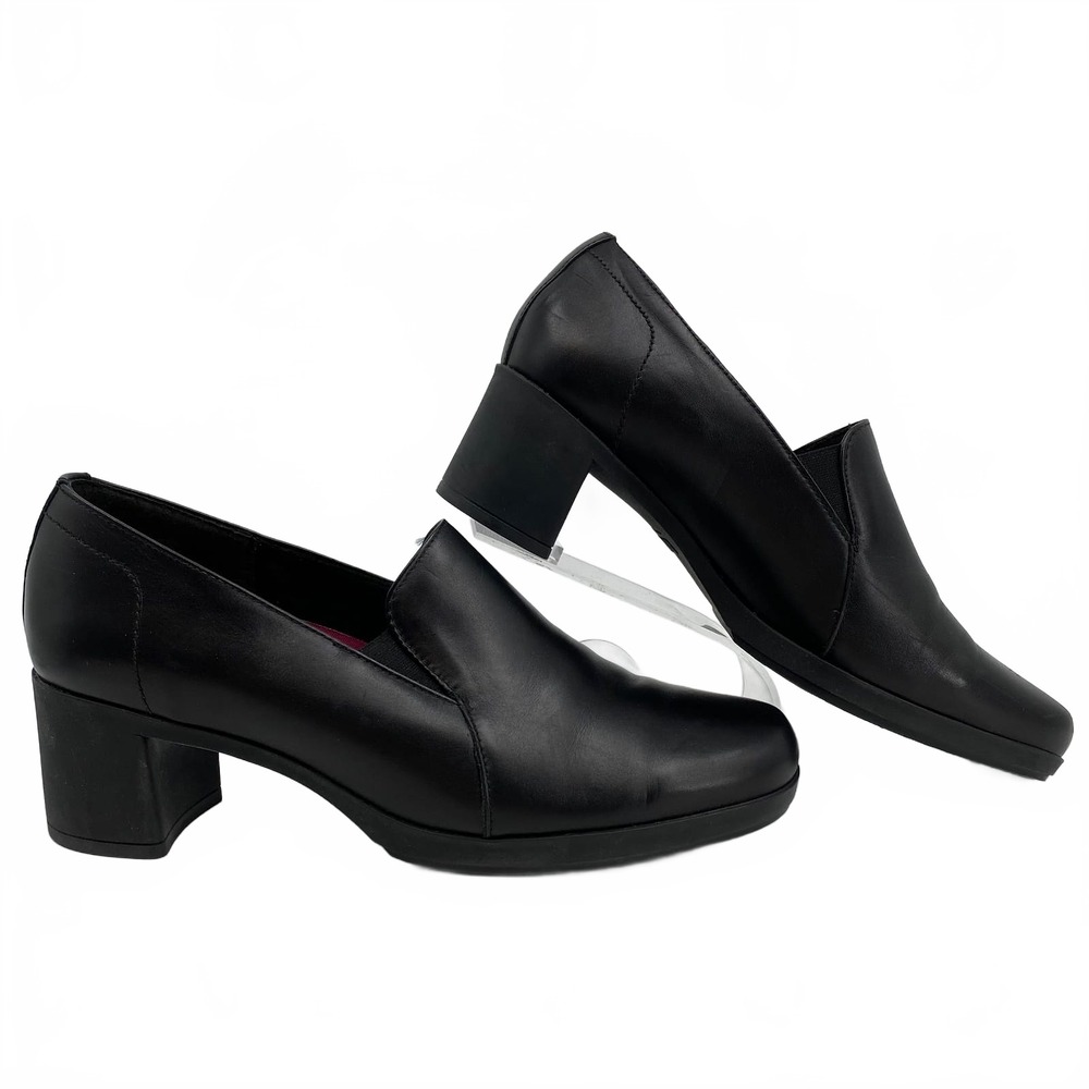 Munro Black Jemma Leather Heels | Women’s US 11